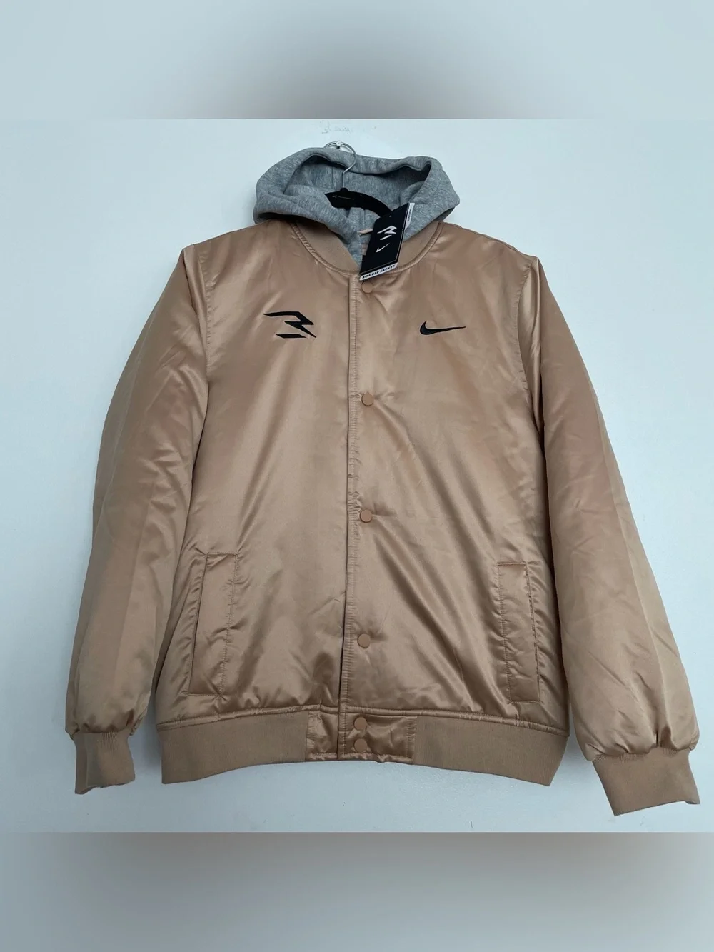 Boys’ Nike 3BRAND by Russell Wilson Bomber Jacket Hemp Size XL